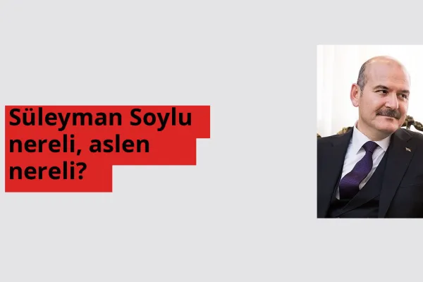 Süleyman Soylu nereli? Süleyman Soylu hangi şehirden