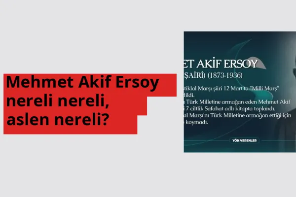 Mehmet Akif Ersoy nereli? Mehmet Akif Ersoy hangi şehirden